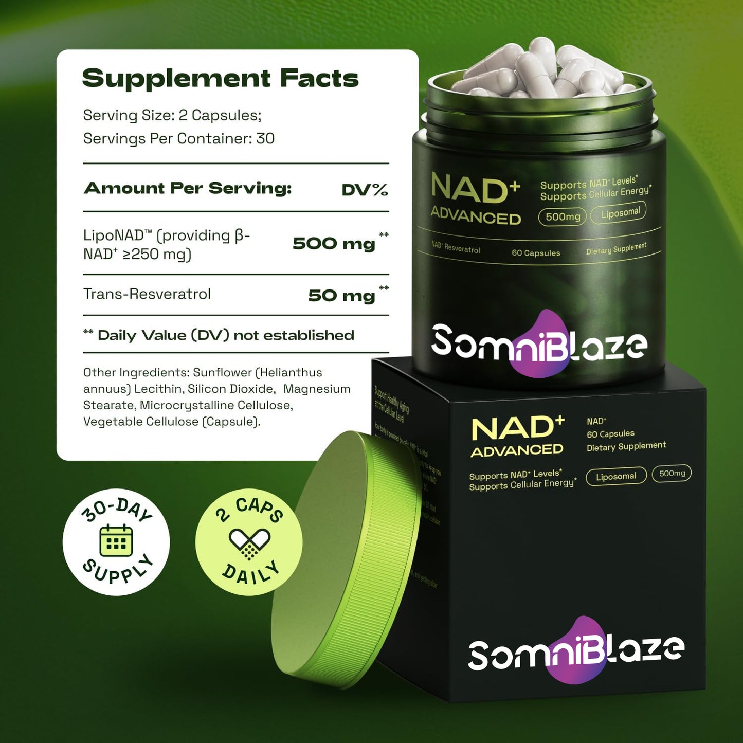 SomniBlaze NAD + Supplement