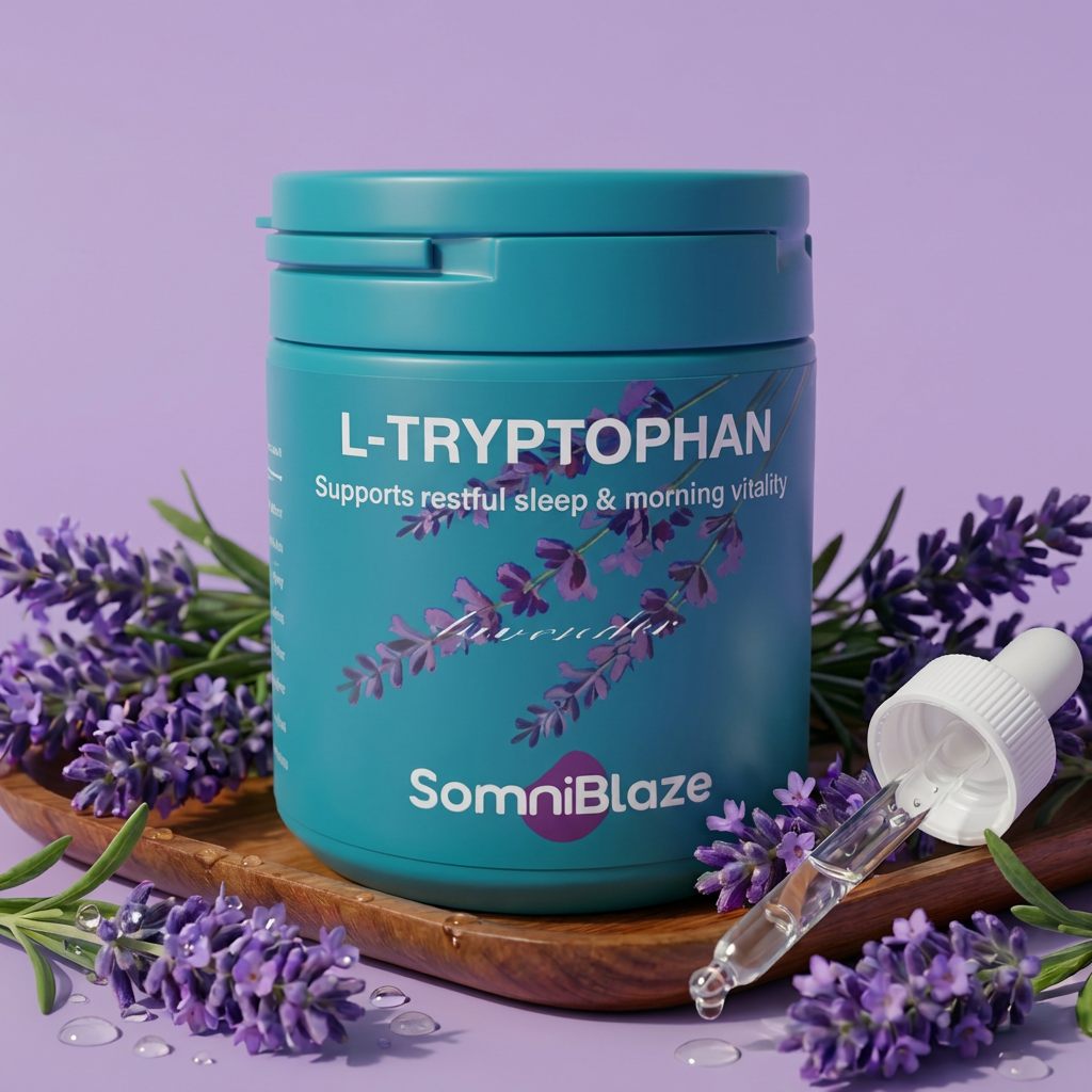 SomniBlaze L-TRYPTOPHAN 240mg 30 Capsules Supports a clam mood &healthy skin appearance& sleep support L-Tryptophan ,  Folic Acid , Vitamin B3 , Vitamin B6  Non-GMO, Gluten Free Supplement